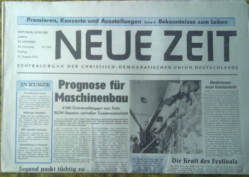 Ddr zeitung neue - neue, v
