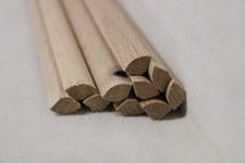 (a29)  10Stk 100cm Viertelstableist Eiche 12x12mm Viertelrund Holzleisten