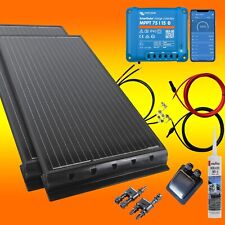 200Watt Wohnmobil Solaranlage schwarz mit Victron Smartsolar MPPT Laderegler Set