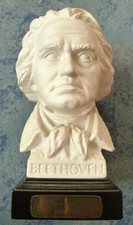 Büste Figur Statue Deko: Beethoven, 180 mm, Bisquitporzellan, Goebel / Bachmann