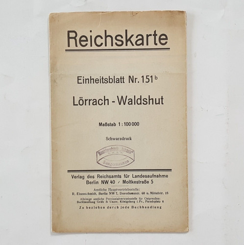 Reichskarte einheitsblatt - einheitsblatt, nr