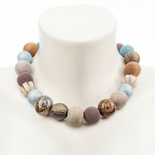 Halskette Perlenkette "Blau