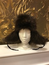 WASCHBÄR CHAPPKA FLIEGERMÜTZE WASCHBÄR TSCHAPKA HERREN BRAUN PELZ MÜTZE PELZHUT 