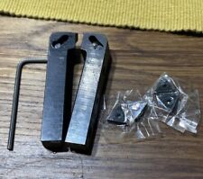 10 mm SQR Schaft links & rechts. Mit 4 Wendeplatten und Inbusschlüssel Dreh-/Fliegenschneider Werkzeug