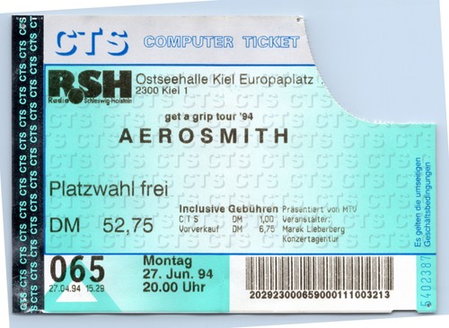 Aerosmith ticket 1994 get - 1994,