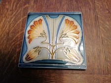 Jugendstilfliese Kachel Antik