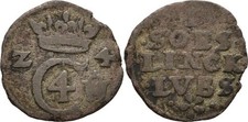 Dänemark Soesling 1624 Christian IV., 1588-1648  0,5g Original Münze #AXP246