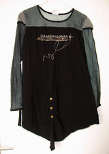 *NEU* Langarm Shirt Gr. 44/46 von your life your fashion in schwarz Netz Ärmel