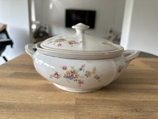 Suppenterrine Stadtlengsfeld Porzellan / Goldrand / Goldblume / Suppenschüssel