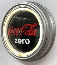 Coca Cola Zero weiß LED ""Neoneffekt"" Wanduhr Garage Mansave Werbung