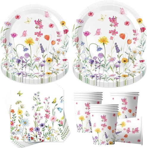 Partygeschirr set wildblume - partygeschirr,