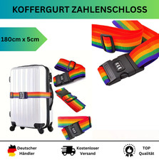 Koffergurt gut sichtbar ✅ robust verstellbar Gepäckgurt Kofferband Reise Schloss