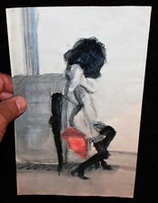 Frauen Akt , Aquarell /