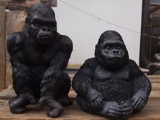 Gartenfigur gorilla deko figur - gorilla,