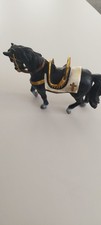 Schleich mittelalterliches Ritterpferd schwarz weißgold Deutschland 2003 selten