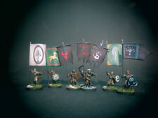 28mm Fahnen H.d.R für Krieger von Rohan & Minas Tirith & Uruk-Hai / Moria