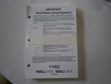 GEM WK8 WK6 SE Bedienungsanleitung operation manual in englisch NEU Generalmusic