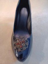 Schuh Schmuck für Pömps – Schuhschmuck – "Blume"  mit Glitzer Steinen