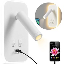Leseleuchte LED Wandleuchte mit USB Ladeanschluss LED Nachttischlampe Wandlampe