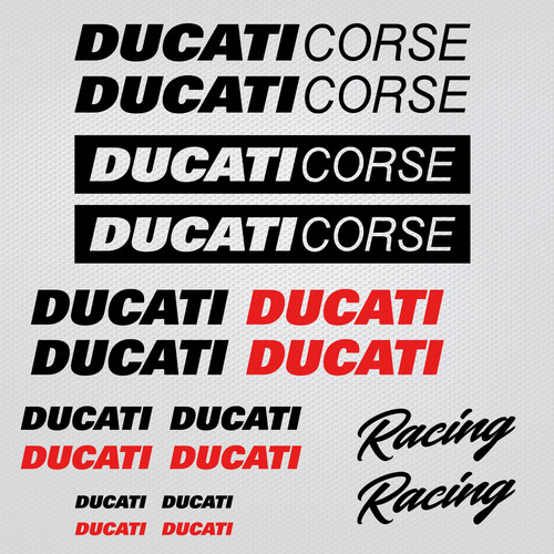 Ducati aufkleber corse 18x - aufkleber,