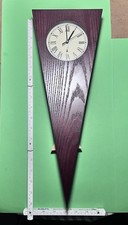 Funkwanduhr mit Pendel ca. 60cm Mahagoni Holzgehäuse Batterie