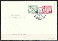 DDR 1955 - Messe Briefumschlag mit Mi.450-451 Internat. Frauentag-, Messe So.st.