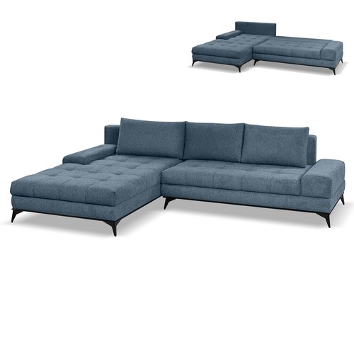 Ecksofa blau liegefunktion - blau,