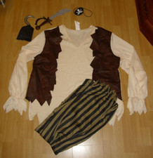 Herren Faschingskostüm Pirat Gr. 58 60 Augenklappe Säbel Haken Hut Oberteil Hose