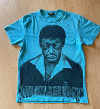 Tony Montana Vintage T-Shirt Make Way for Bad Guy Fotodruck Film Fan hellblau M