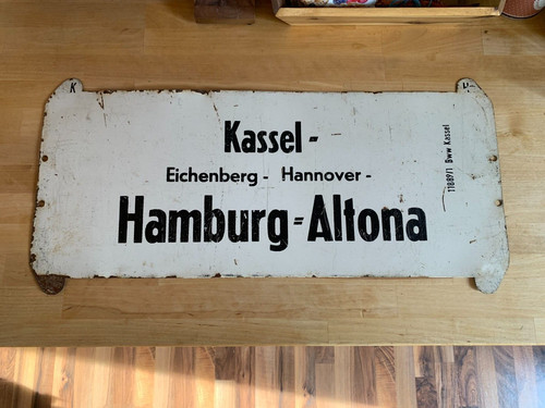 Zuglaufschild metall deutsche - zuglaufschild,