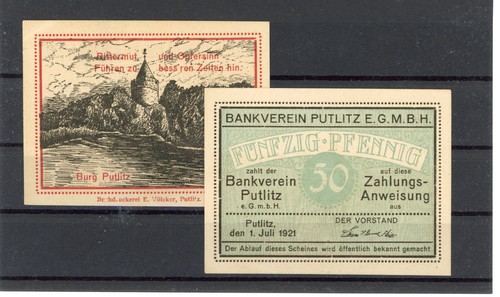 Putlitz scheine notgeld - 2, /