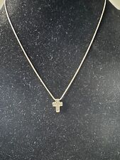 Joop Collier und Joop Kreuz Anhänger Zirkoniabesetzt Silber 925er 