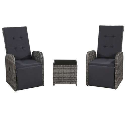 Bistroset tlg poly rattan - 3-tlg.,