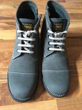 G-STAR Herren Leder SchnürBoots mit Reißverschluss Grau Größe EU 41