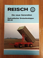Prospekt Reisch Dreiseitenkipper Traktor Zeitschrift Schlepper Z