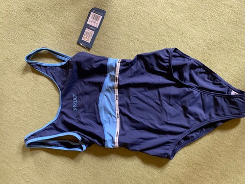 Speedo-Badeanzug-Sport-blau-Gr