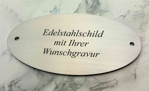 Edelstahlschild grabschild - -,