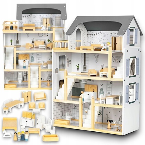 Premium puppenhaus aus - puppenhaus, holz