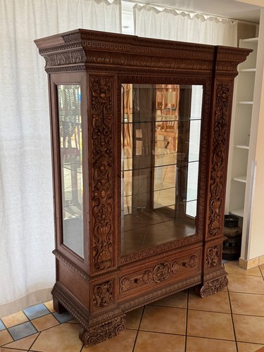 Antike vitrine schrank - vitrine,