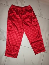 Damen Seide Pyjama HOSE   rot