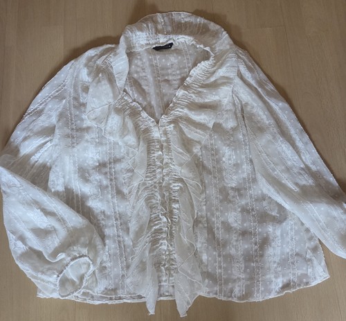Zara edle volant bluse 44 - edle, gr.