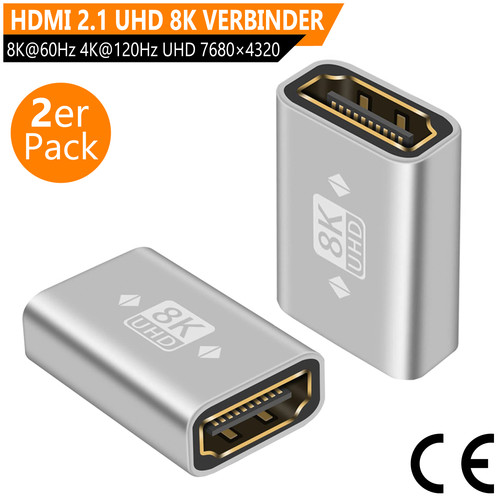 Hdmi verbinder 8k 60hz - 2x,