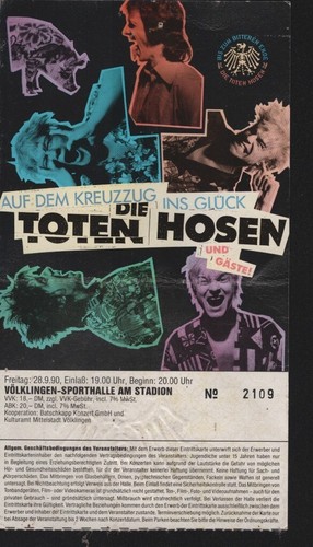 Die toten hosen konzertkarte - toten,