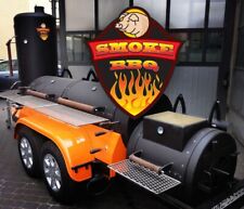 BBQ Smoker Grill Anhänger - Holzkohle / Standgrill / Räucherofen Kohle