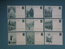 Deutsches Reich, Ganzsachen, P 264 alle 8 Motive komplett und P 265 postfrisch