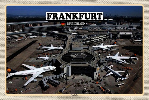 Holzschild 12x18 frankfurt - cm,