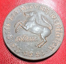 10 Zehn Mark 1921 Provinz
