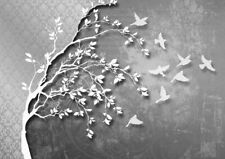 XL Fototapete Wallprint grau Beton weiß modern abstrakt 312 x 219 cm Fotoprint