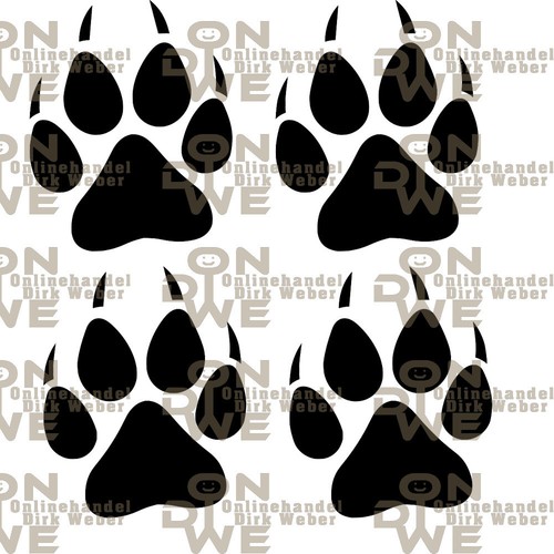Aufkleber wolfspuren klein - aufkleber,