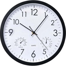 Wanduhr Wetterfest Thermometer